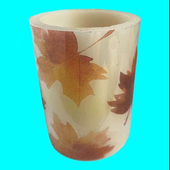 Flameless LED Candles Set Of 3 Maple Leaf Decor Tested 3 AAA Batteries - Picture 12 of 12